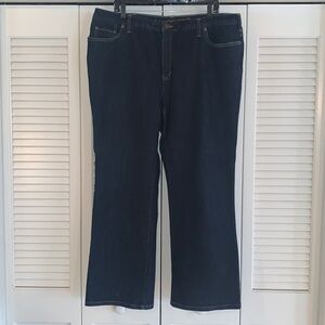 Lands’ End Fit 2 Blue Jeans Women’s Denim Cotton Blend Style 429442 Size 18 W